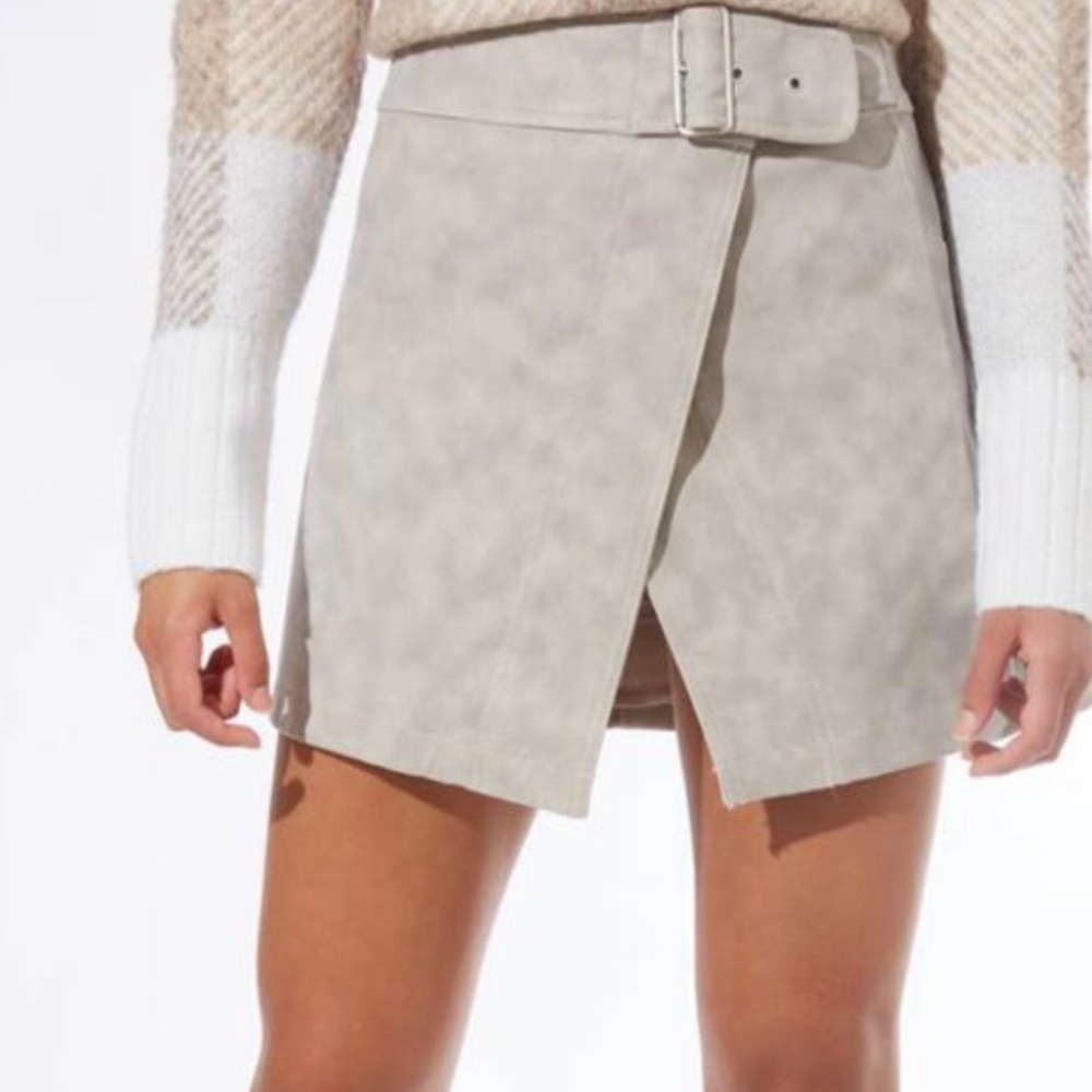 Free People Ari Wrap Skirt in Stone Sz XS